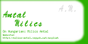 antal milics business card